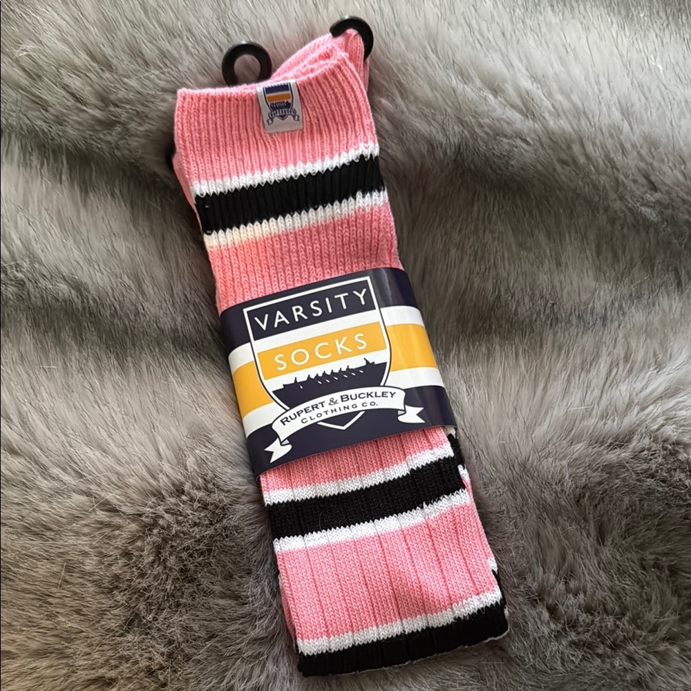 Rupert and Buckley tall varsity socks.